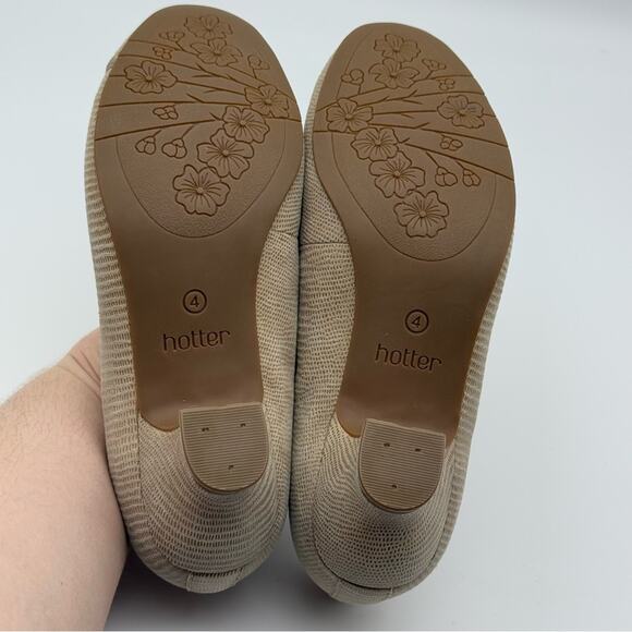 Hotter Monica Beige Lizard Print Heels UK 4 US 6 - Picture 11 of 13